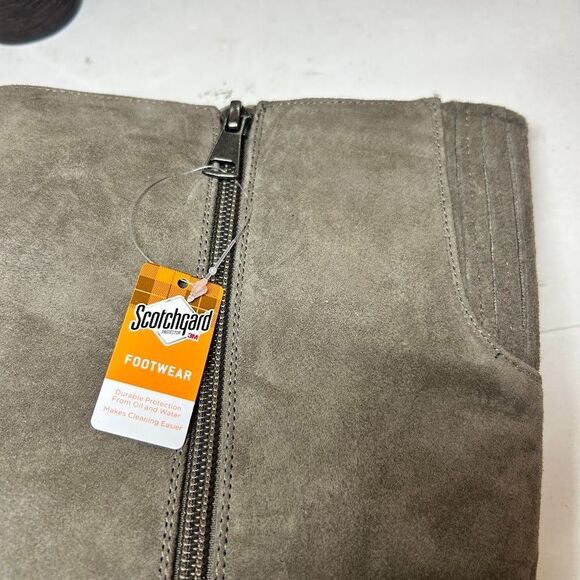 Propet Womens 8.5 W Smoked Taupe Suede Zip Up Knee High Boots NIB YL0 - Picture 4 of 6